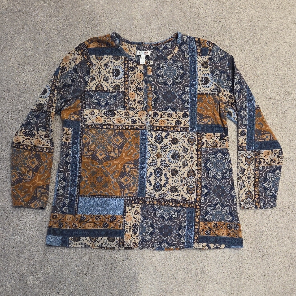 Patchwork Long Sleeve Top